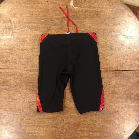 Speedo Endurance Mens shorts size 34 black red compression - Picture 2 of 9